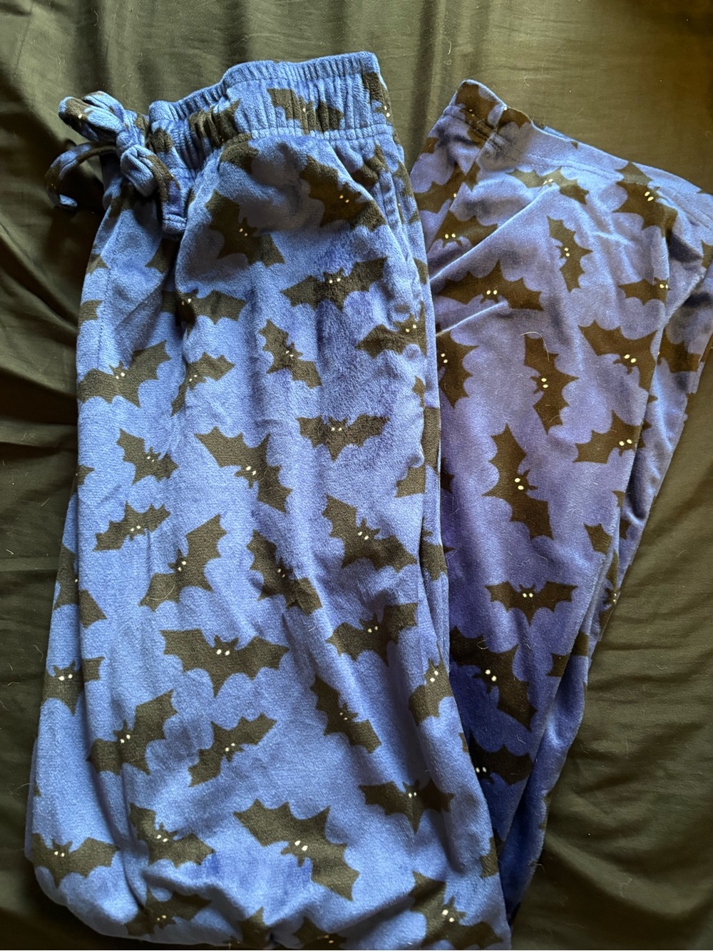 Bat-Print Fleece Pants